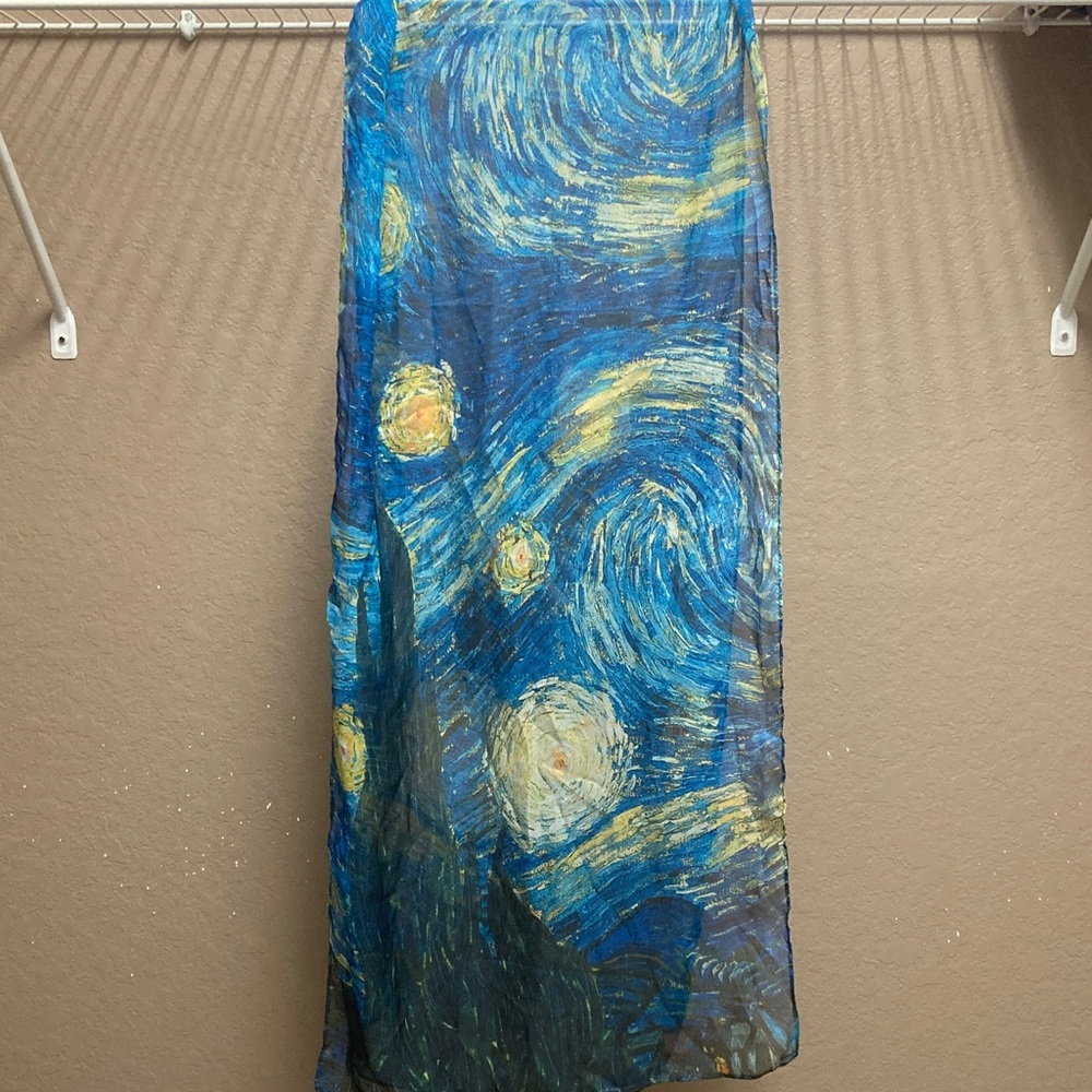 Galleria Enterprises, Inc. Starry Night Scarf in Blue and Yellow